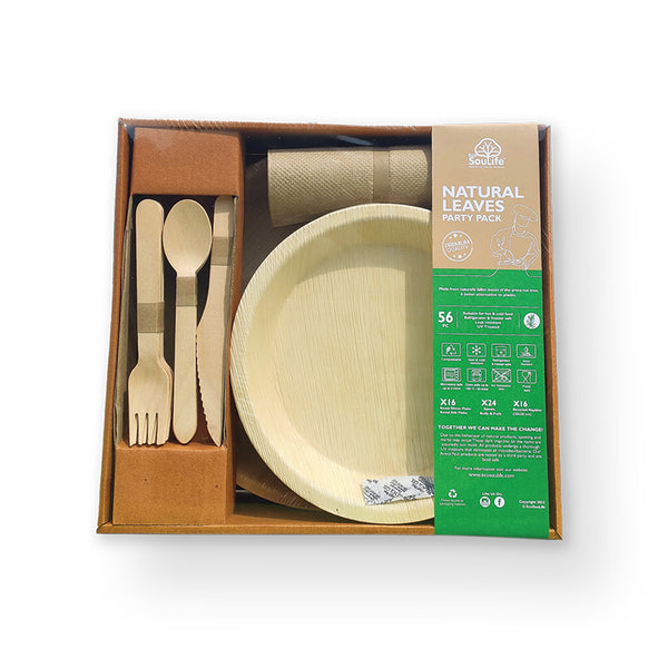 Ecosoulife Areca Nut Leaf Round Party Pack