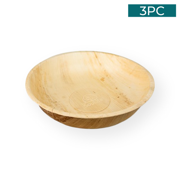 Ecosoulife Areca Nut Leaf Salad Bowl 3PC
