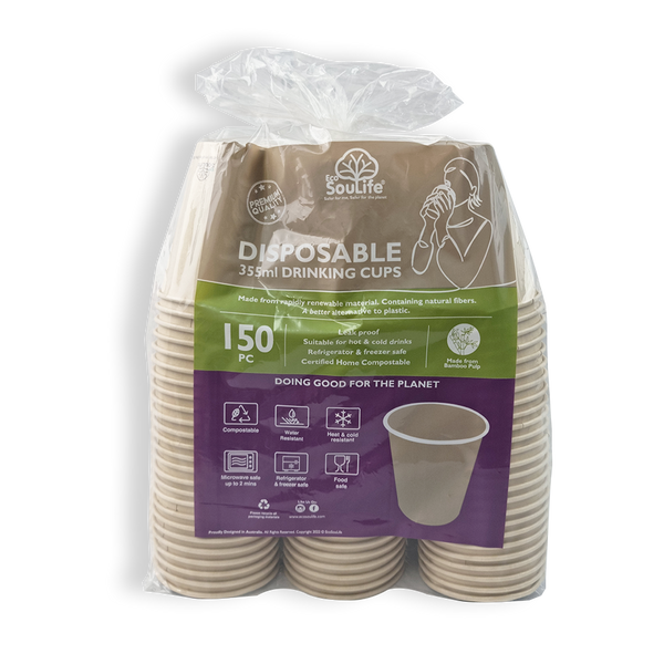 Ecosoulife Bamboo Pulp Cups 150PC