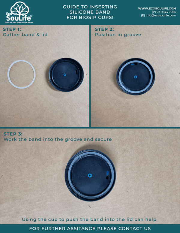 Ecosoulife Coffee Cup Silicone Seal - Replacement