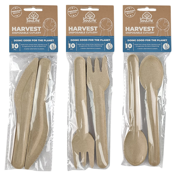 Ecosoulife Harvest Cutlery 10PC