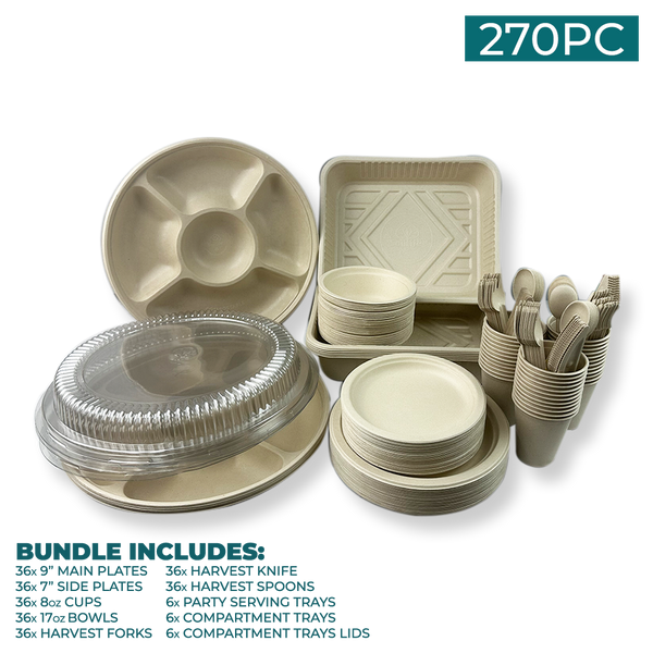 ecosoulife Harvest Serving Party Bundle 270PC