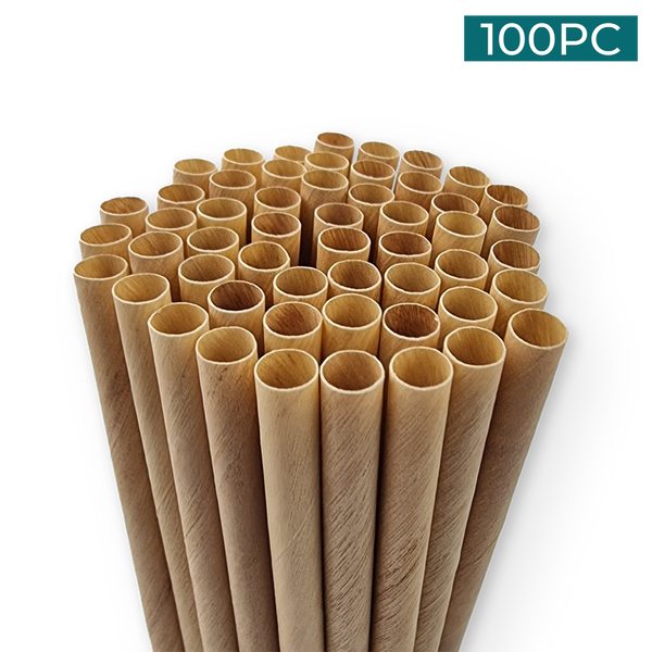 Ecosoulife Wooden Straws 100PC