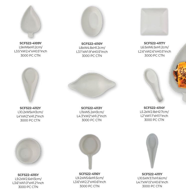 Ecosoulife Harvest Mini Catering Appetizer Dishes 3000PC