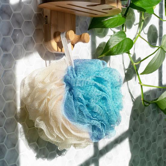 Ecotools EcoNet 2-in-1 EcoPouf® Blue/Cream