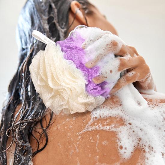 Ecotools EcoNet 2-in-1 EcoPouf® Purple/Cream