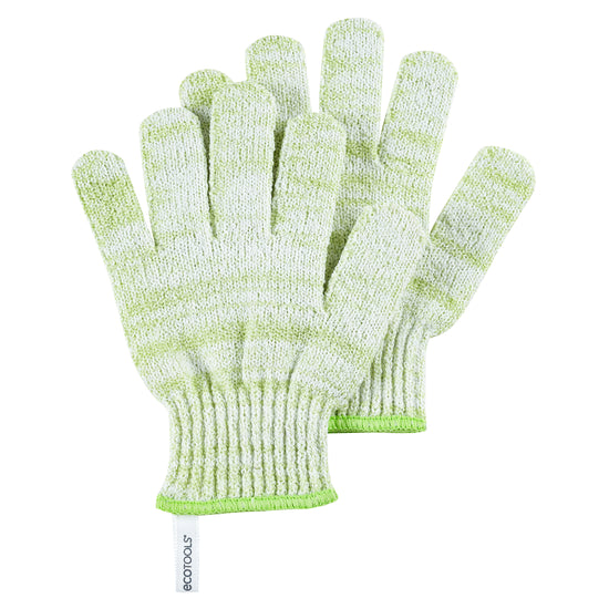 ecotools Exfoliating Bath & Shower Gloves Green