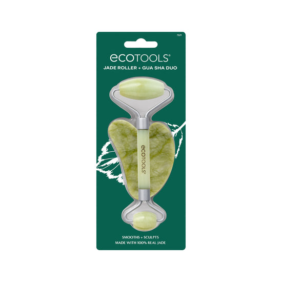 Ecotools Jade Facial Roller And Gua Sha Stone Duo