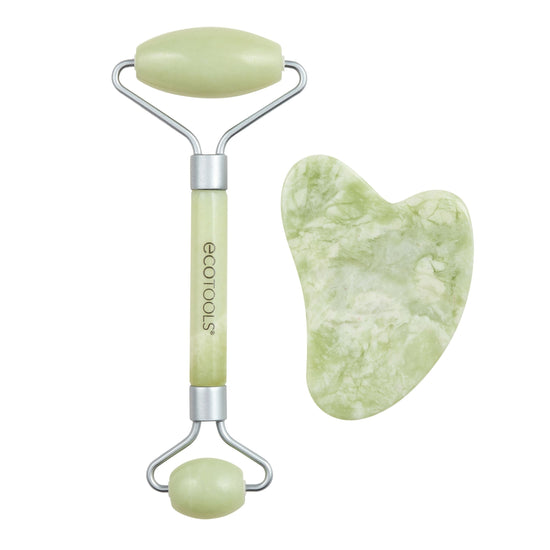 ecotools Jade Facial Roller and Gua Sha Stone Duo