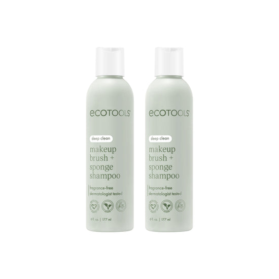 ecotools Makeup Brush + Sponge Shampoo 2 Count