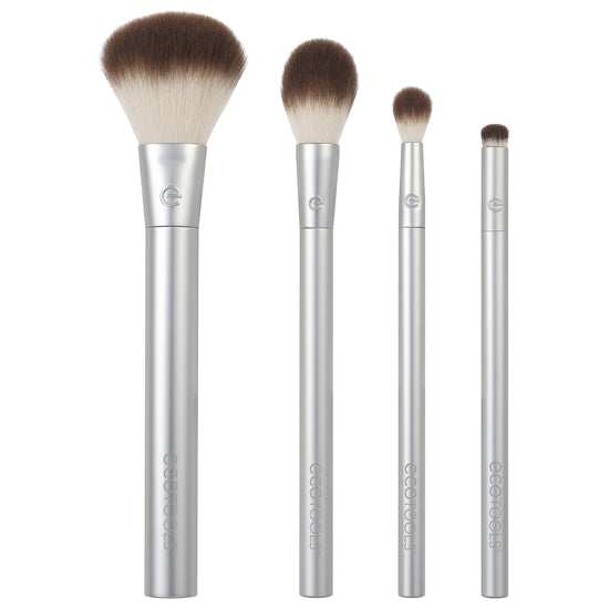 ecotools Precious Metals Cheek + Eye Highlight Makeup Brush Set