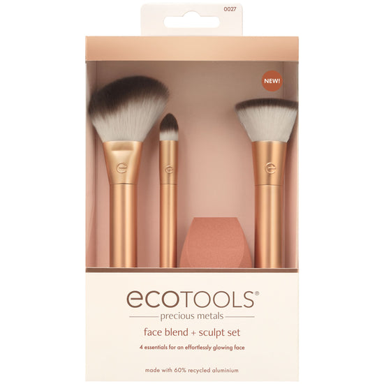 Ecotools Precious Metals Face Blend + Sculpt Makeup Brush Set