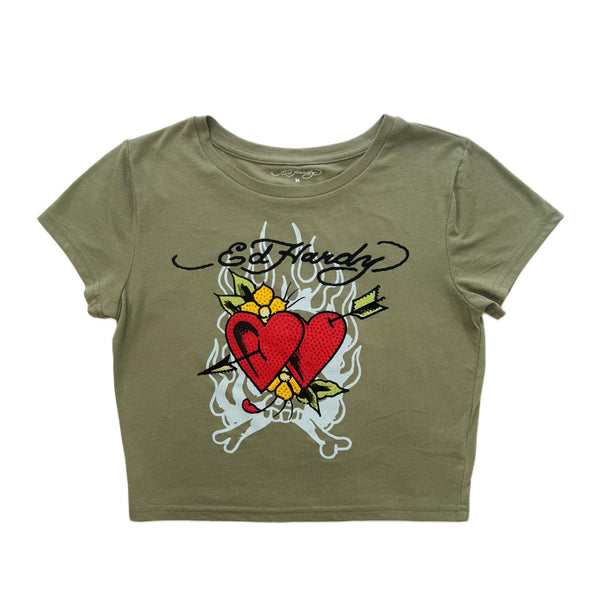 ed hardy 2 Hearts Baby Tee