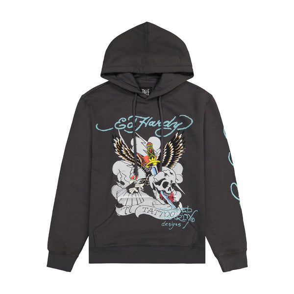 ed hardy 77 Eagle Fleece Pullover Hoodie