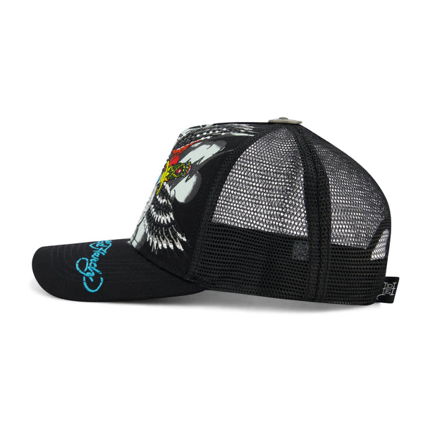 Ed Hardy 77 Eagle Rhinestone Trucker Hat
