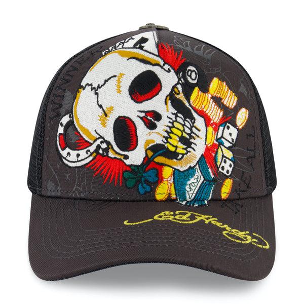 ed hardy Ace Skull Trucker Hat