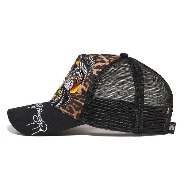 Ed Hardy Battle Skull Leopard Hat