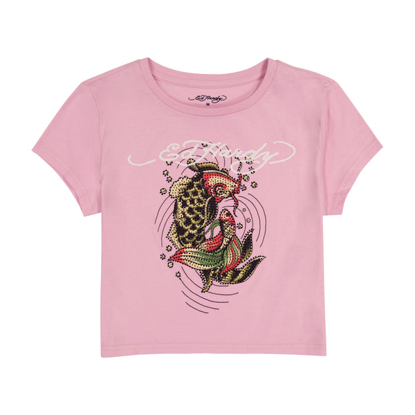 ed hardy Bubblegum Koi Fish Tee