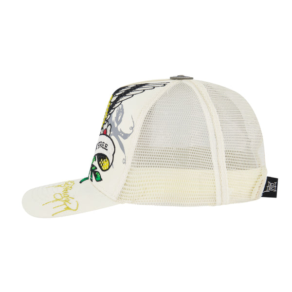 Ed Hardy Cherub Rhinestone Trucker Hat