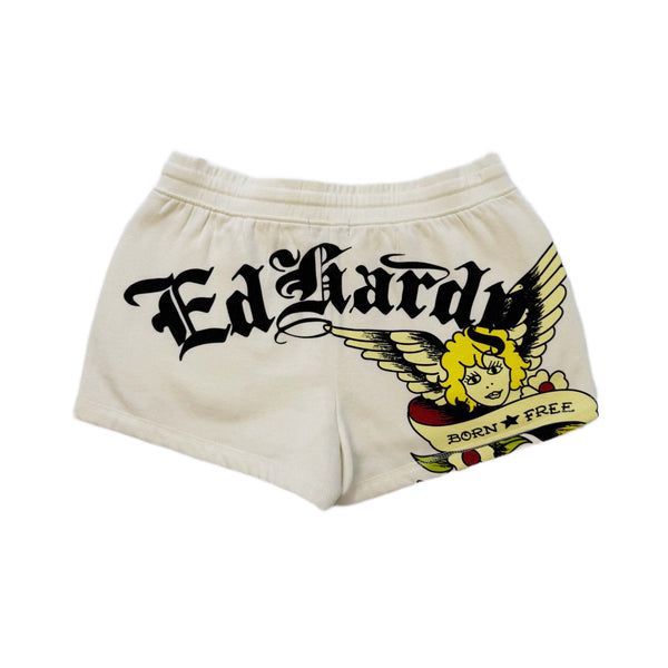 Ed Hardy Cherub Y2K Fleece Shorts