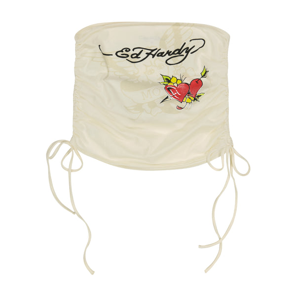 Ed Hardy Cherubs Gathered Tube Top