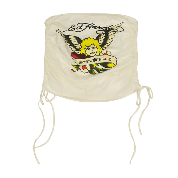 ed hardy Cherubs Gathered Tube Top
