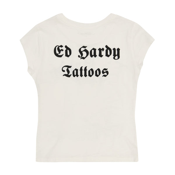 Ed Hardy Cobra Burnout Cap Sleeve Tee