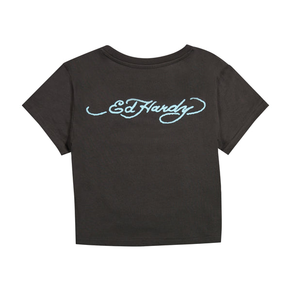 Ed Hardy Cobra Roses Baby Tee