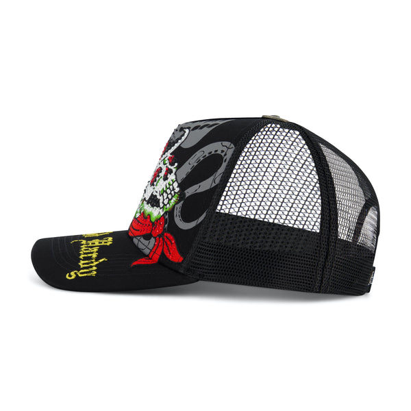 Ed Hardy Cowboy Skull Trucker Hat