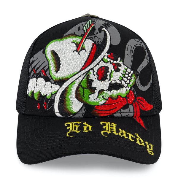 ed hardy Cowboy Skull Trucker Hat