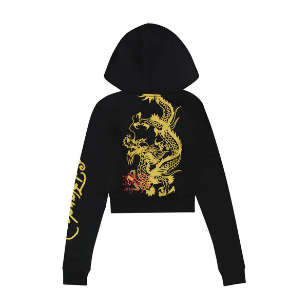Ed Hardy Cropped Dragon Hoodie
