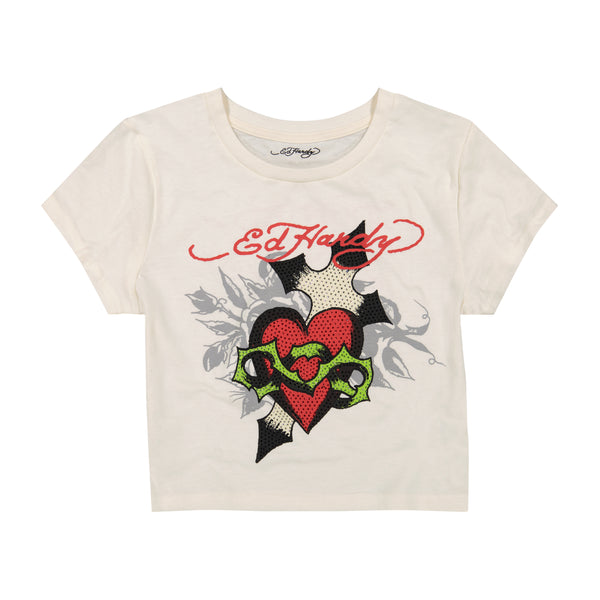 ed hardy Cross Heart Baby Tee