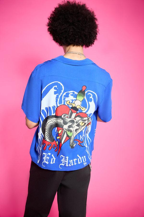 Ed Hardy Cross Snake Boxy Camp Tee