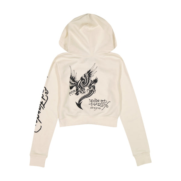Ed Hardy Dagger Heart Cropped Hoodie