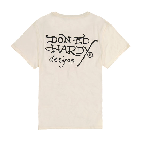 Ed Hardy Dagger Snake Throwback Rhinestone Tee