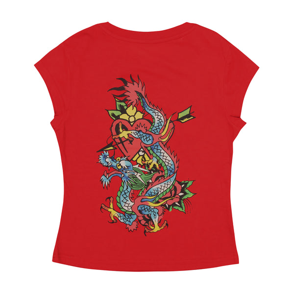 ed hardy Dragon Cap Sleeve Tee