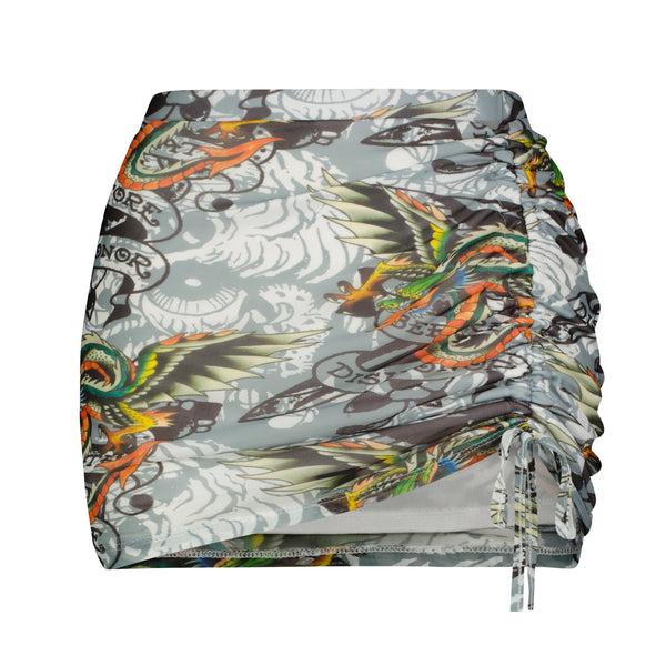 ed hardy Dragon Wings Mesh Skirt