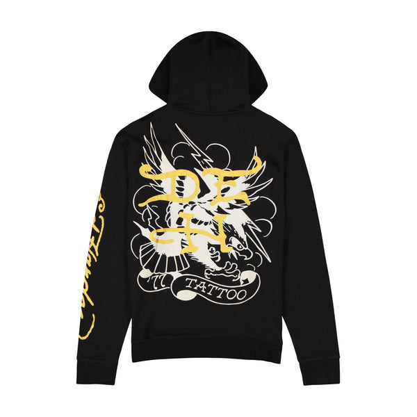 Ed Hardy Fire Skull Pullover Hoodie