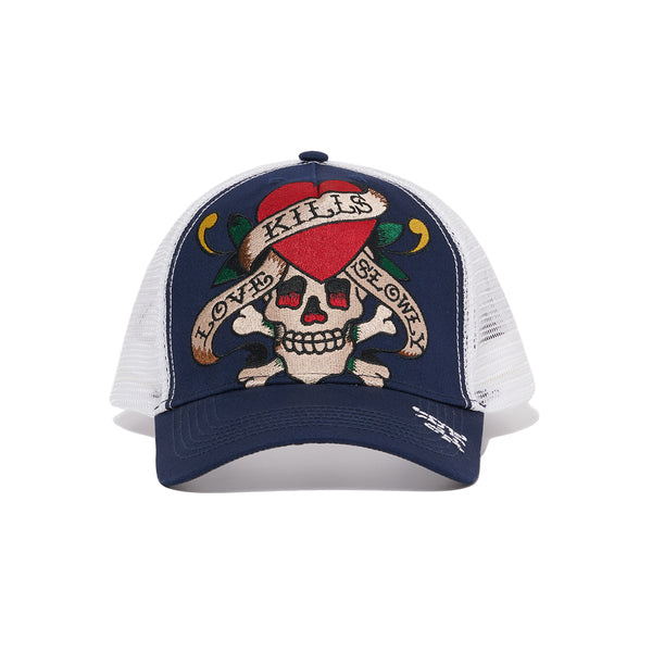 ed hardy Heart Skull Trucker Hat