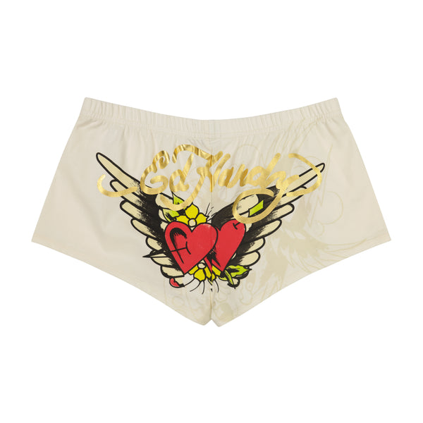 Ed Hardy Heart Wings Booty Biker Shorts