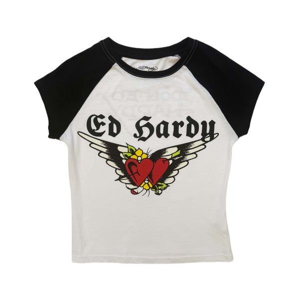 ed hardy Heart Wings Raglan Tee
