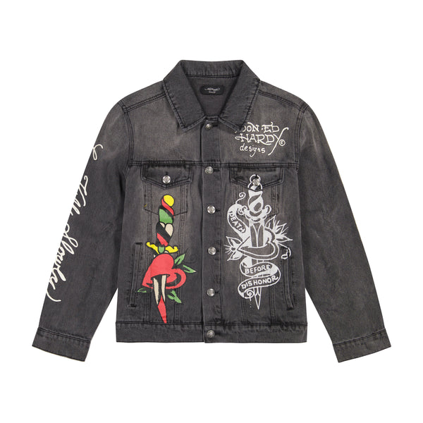 ed hardy Heart Wings Unisex Trucker jacket