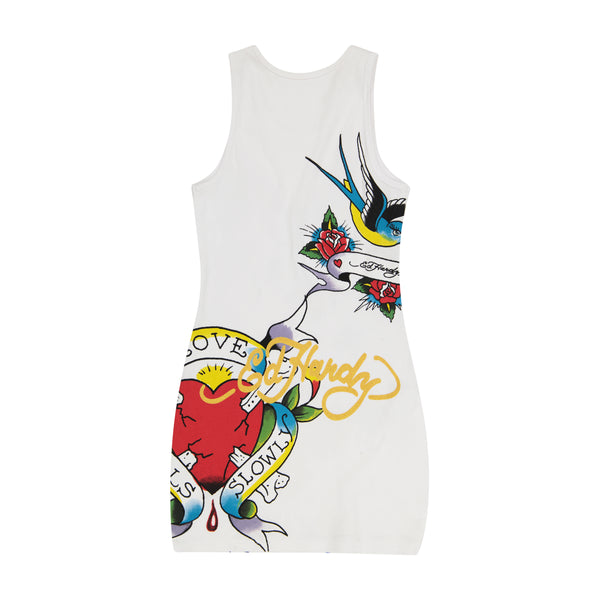 Ed Hardy LKS Heart Rib Tank Dress