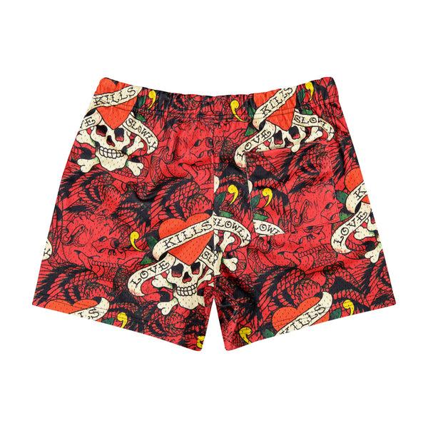 Ed Hardy LKS Skull Mens Mesh Short