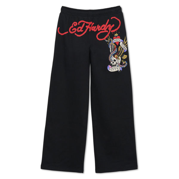 Ed Hardy Nyc Skull Flare Sweatpants