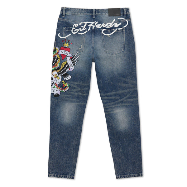 ed hardy NYC Skull Slim Taper Jean