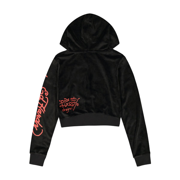 Ed Hardy NYC Skull Y2K Velour Hoodie