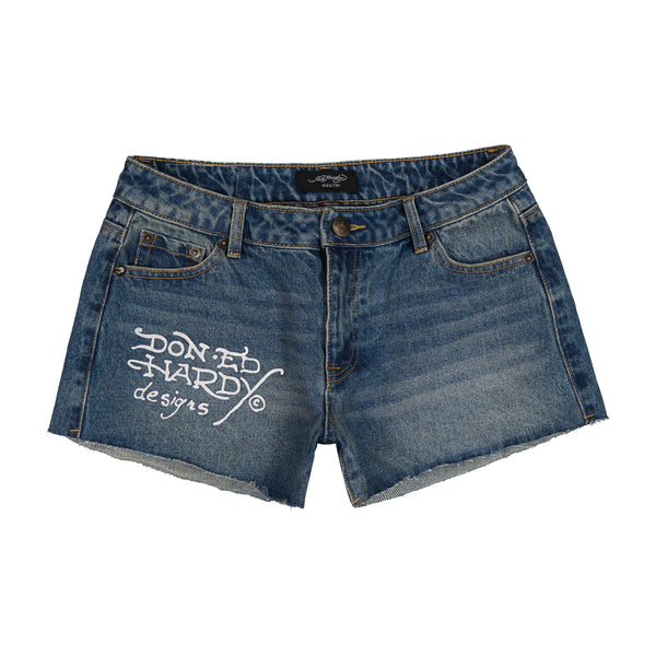 ed hardy Orchid Denim Short