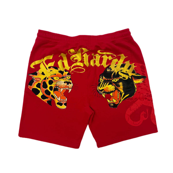 Ed Hardy Panther Jaguar Fleece Short