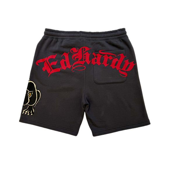Ed Hardy Panther Skull Fleece Short